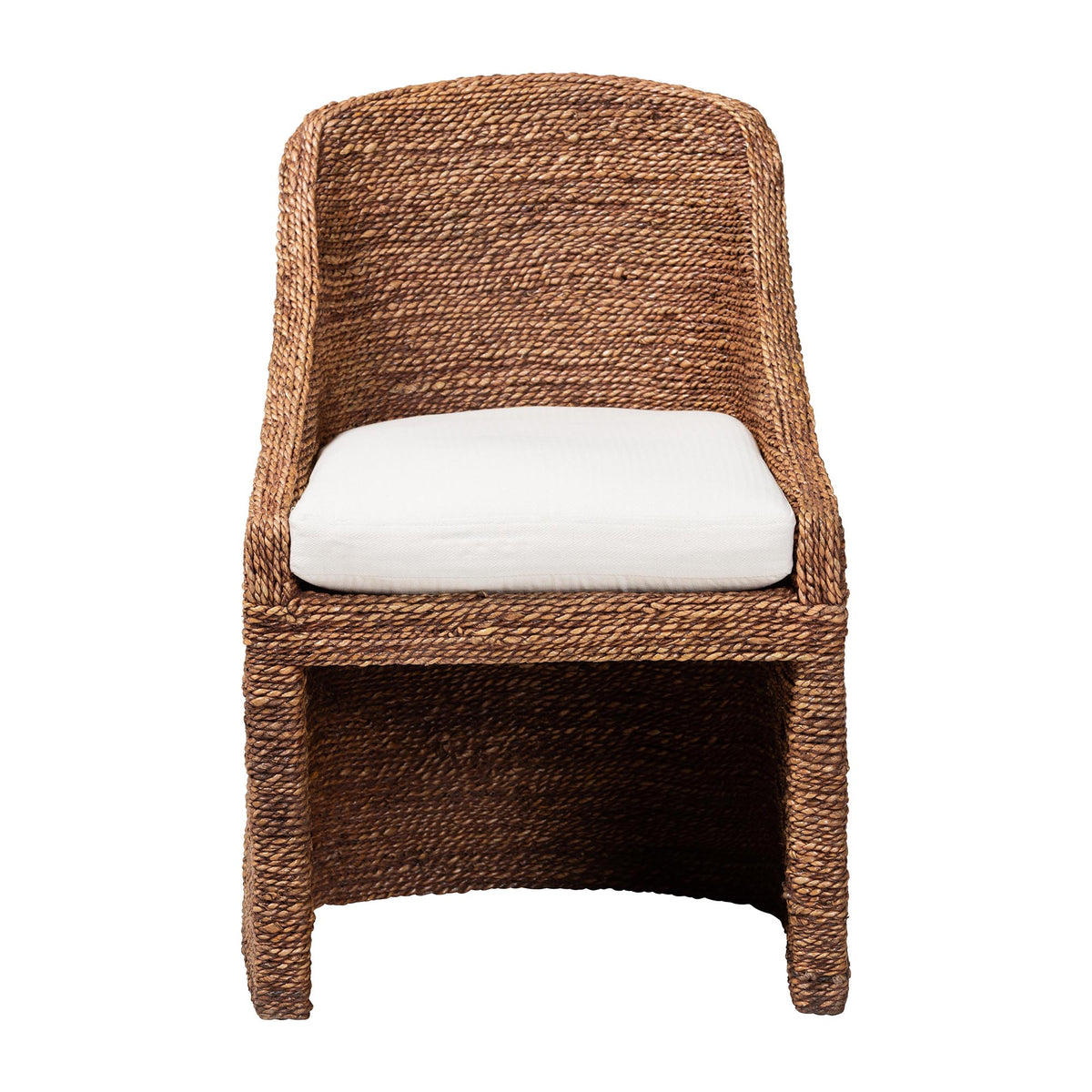 Brenton Seagrass Wrapped Dining Chair, Brown Wash