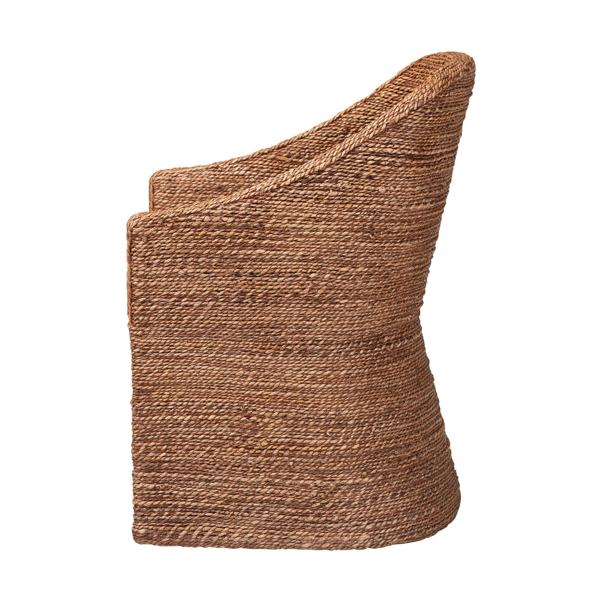 Brenton Seagrass Wrapped Dining Armchair, Brown Wash