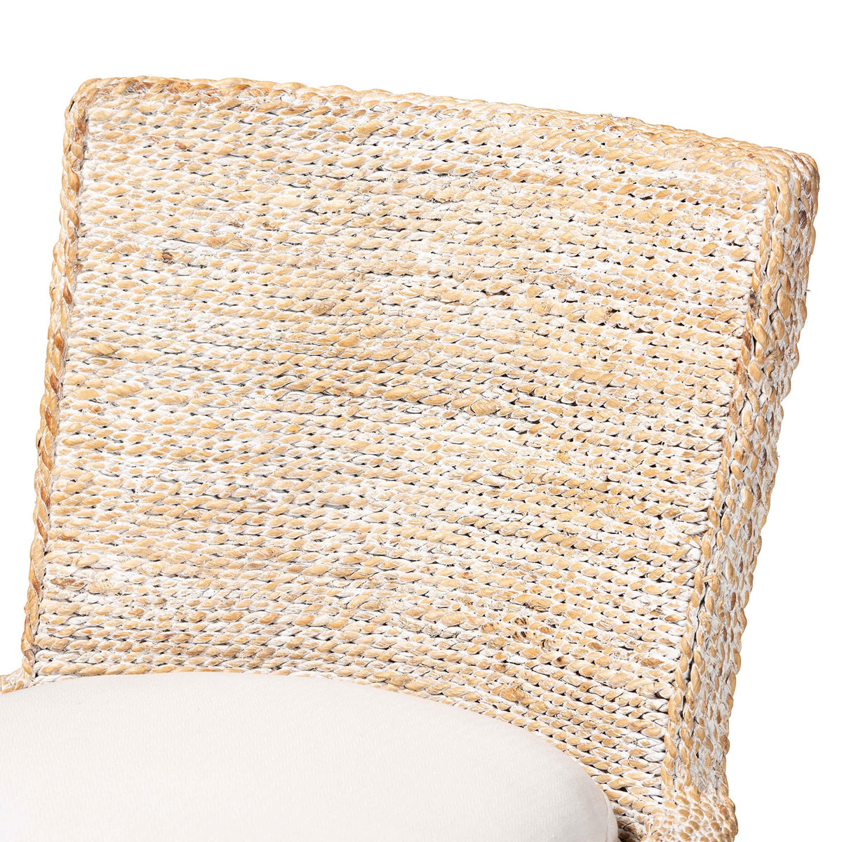 Harlow Seagrass Wrapped Dining Chair, Whitewash