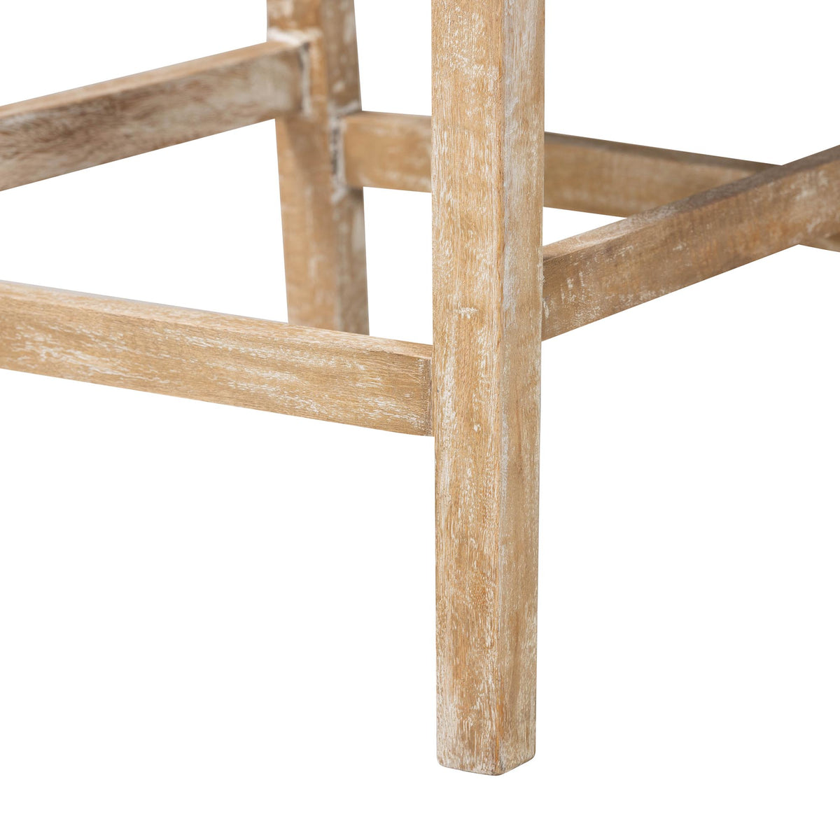 Rivermont Counter Stool with Seagrass Backrest, Whitewash