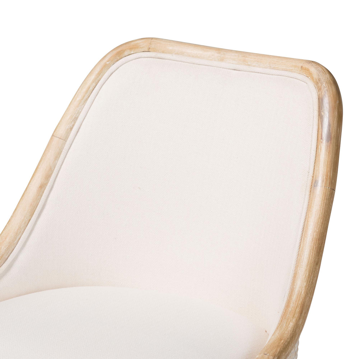 Calloway Mahogany Wood and Natural Rattan 2-Piece Dining Chair Set, Whitewash