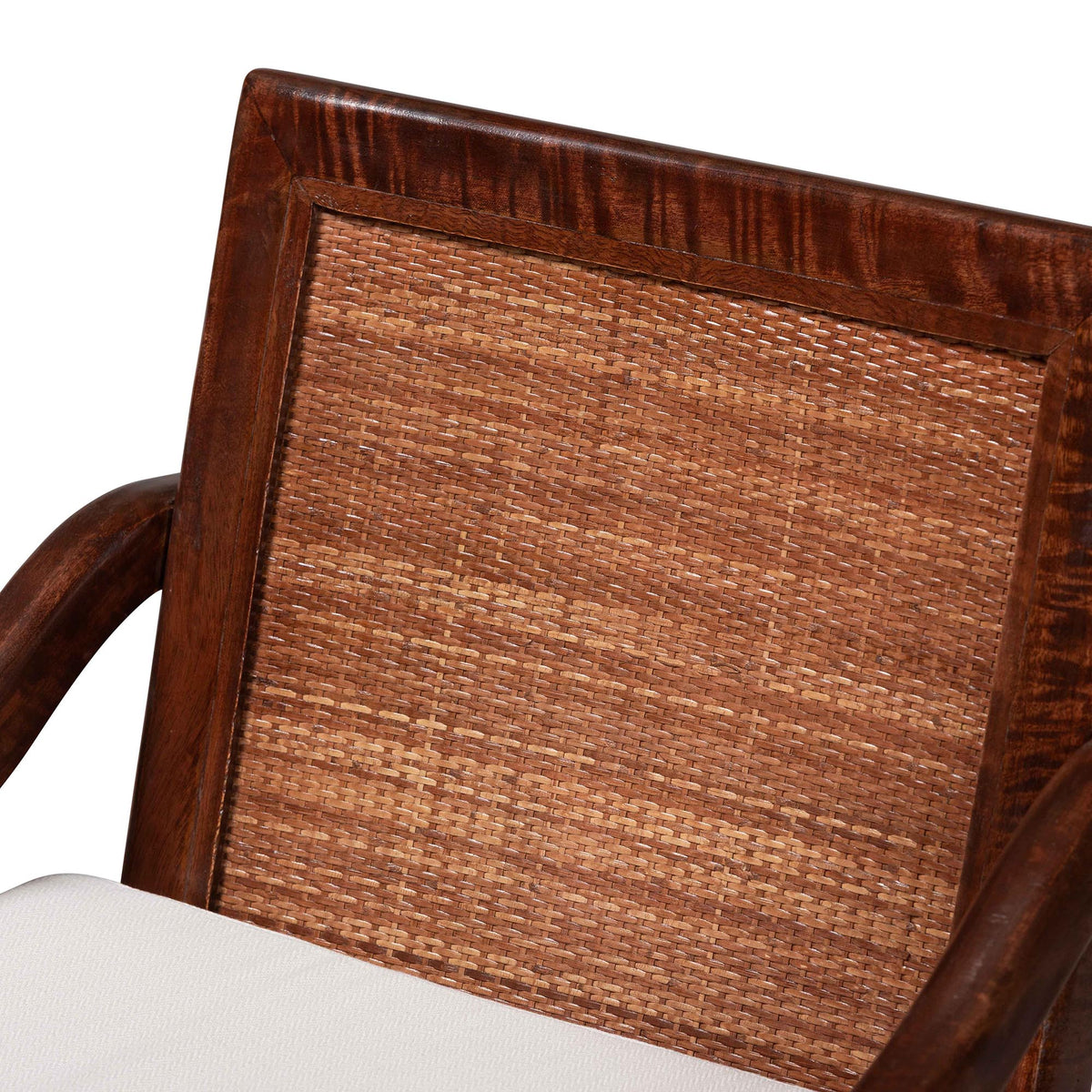 Fairmont Natural Rattan Wrapped 2-Piece Dining Chair Set, Mocha Brown