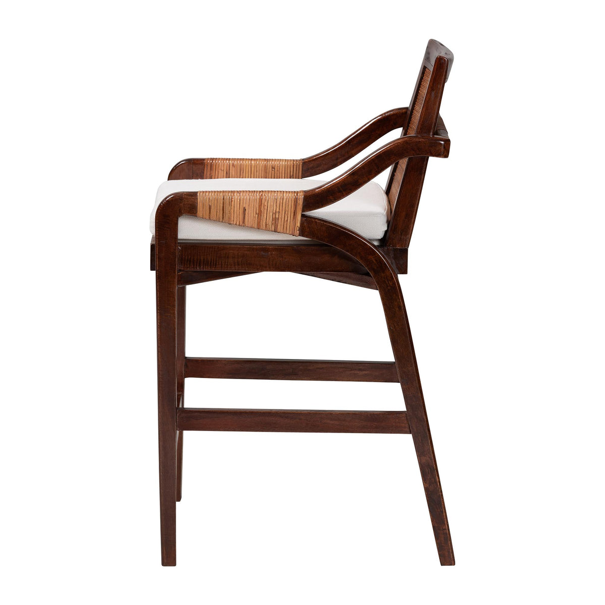 Fairmont Natural Rattan Wrapped Counter Stool, Honey