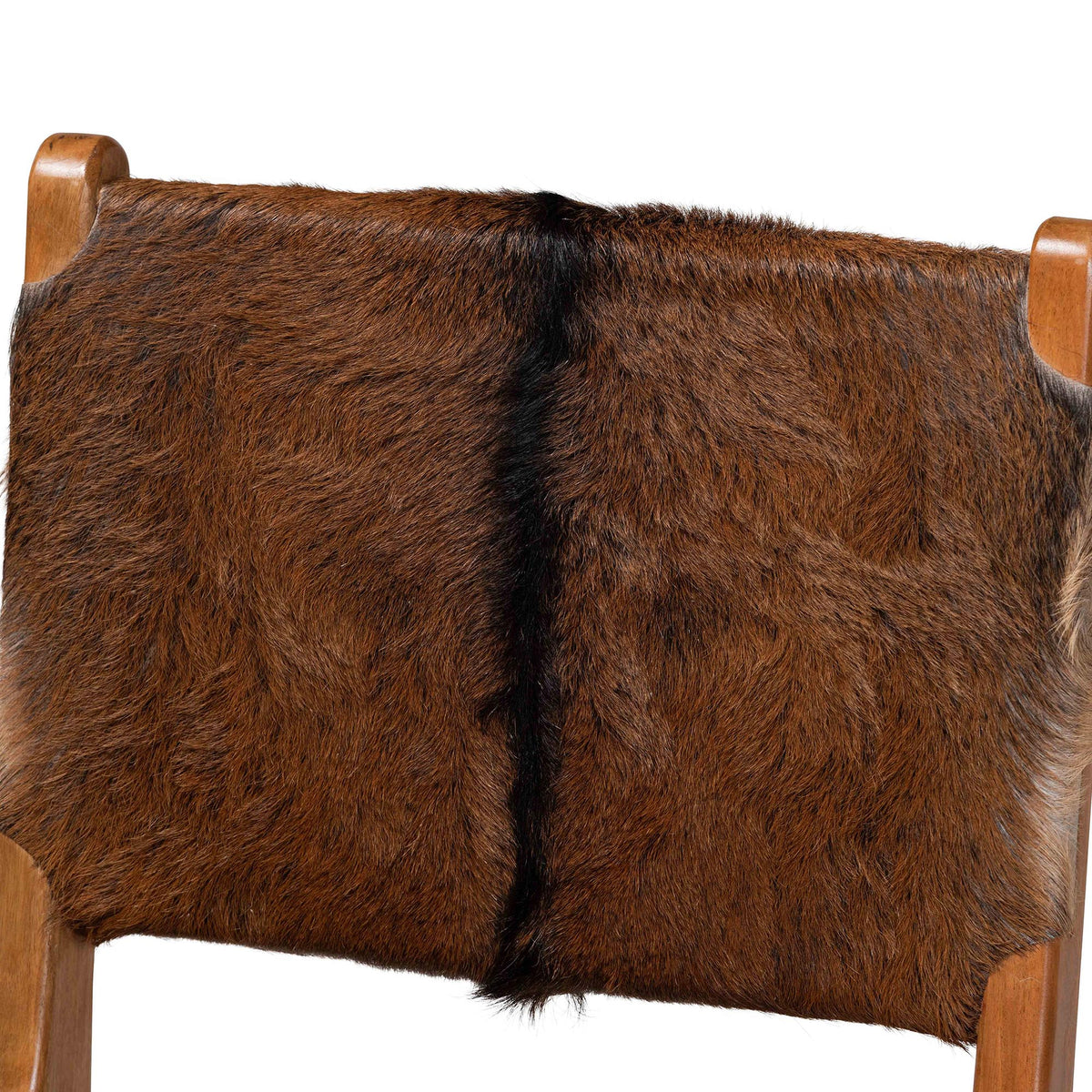 Fawn 2-Piece Genuine Goat Leather Dining Chair Set, Natural Brown