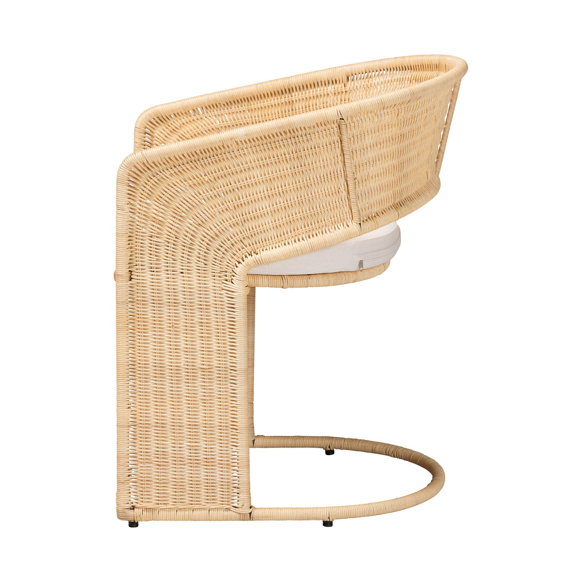 Palm Natural Rattan Dining Chair, Natural Brown