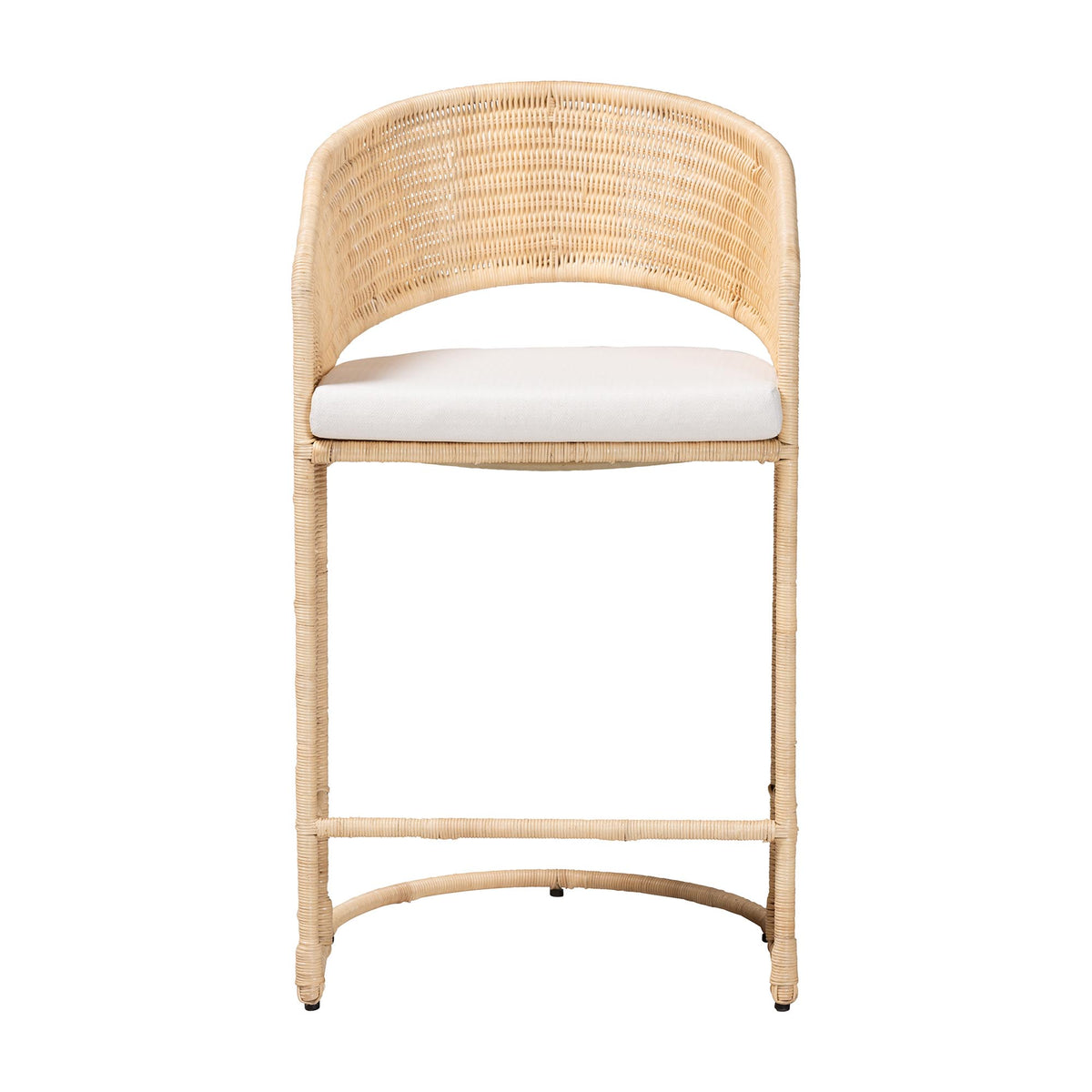 Palm Natural Rattan Counter Stool, Natural Brown