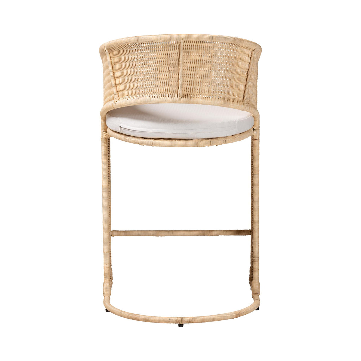 Palm Natural Rattan Counter Stool, Natural Brown