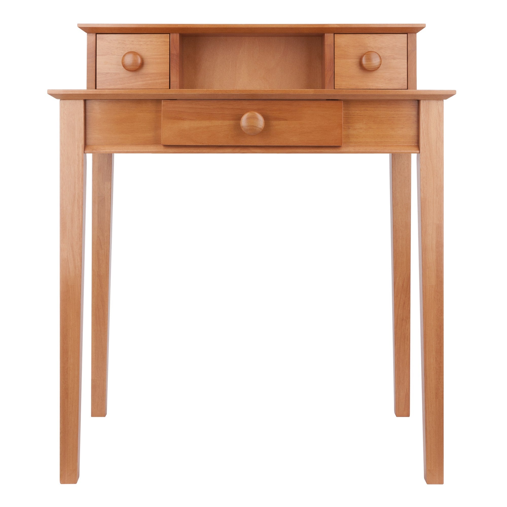 Studio Home Office Desk and Hutch, Honey