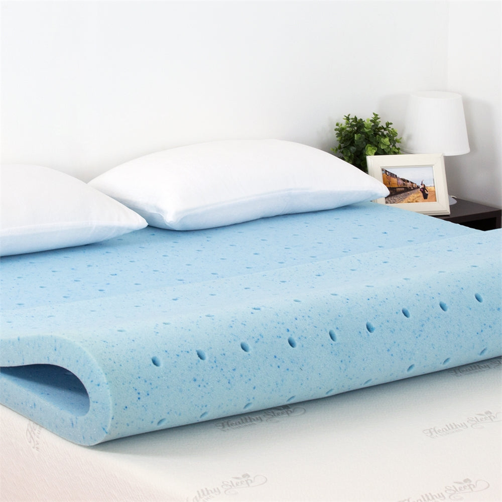 Hypoallergenic Angeland Twin Cool Gel Memory Foam Mattress Topper – 2" Ventilated  Layer