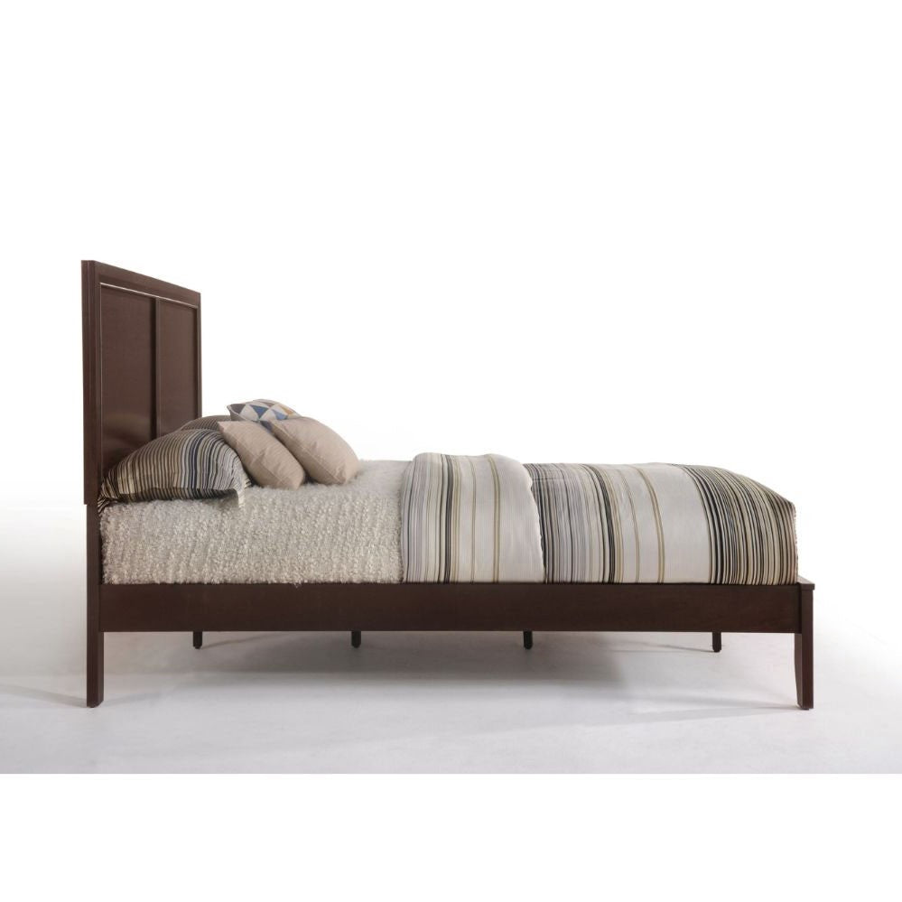 Maharaj Madison Collection Eastern King Wood Bed – Sleek Panel Style & Sturdy Frame