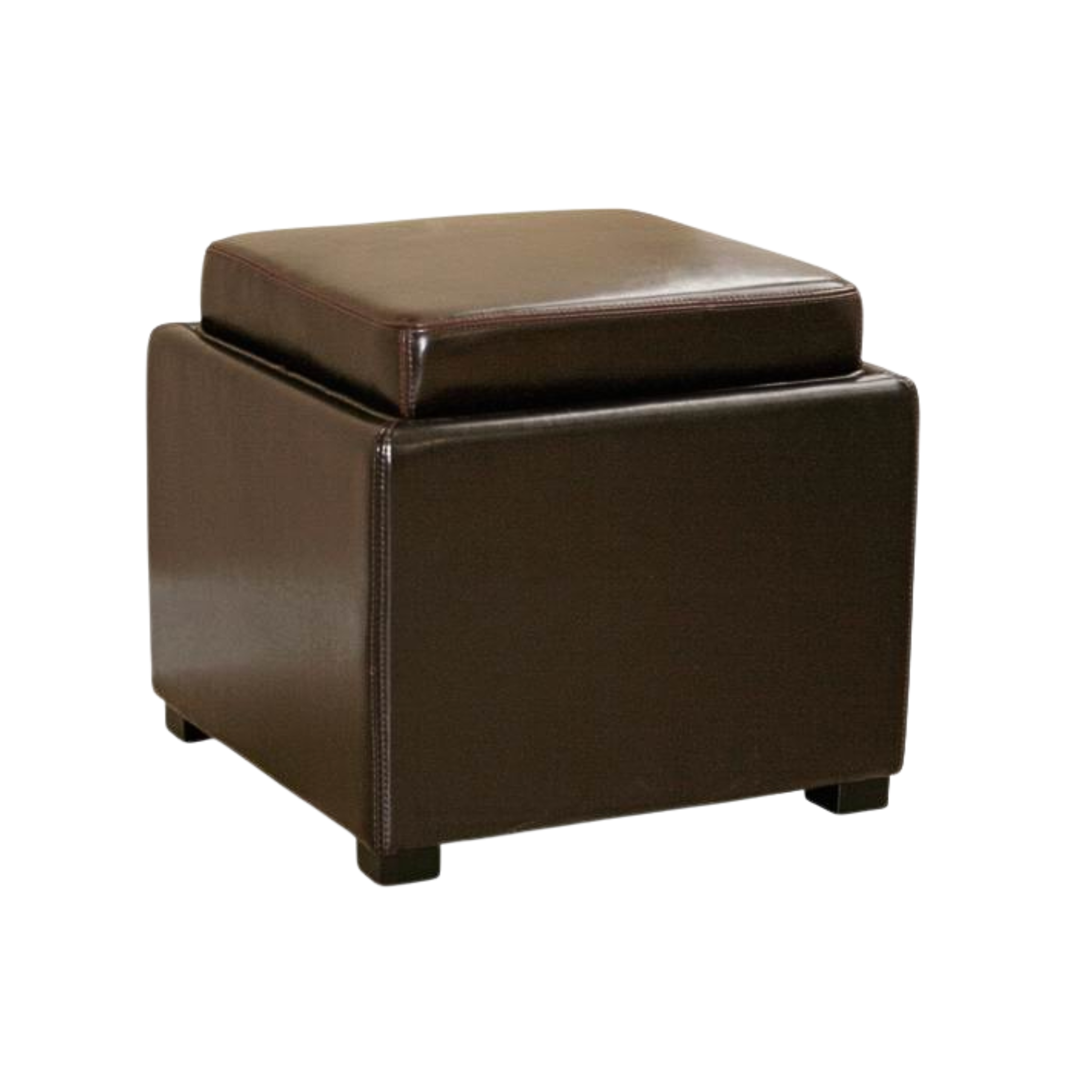 Dark Brown Tate Storage Ottoman