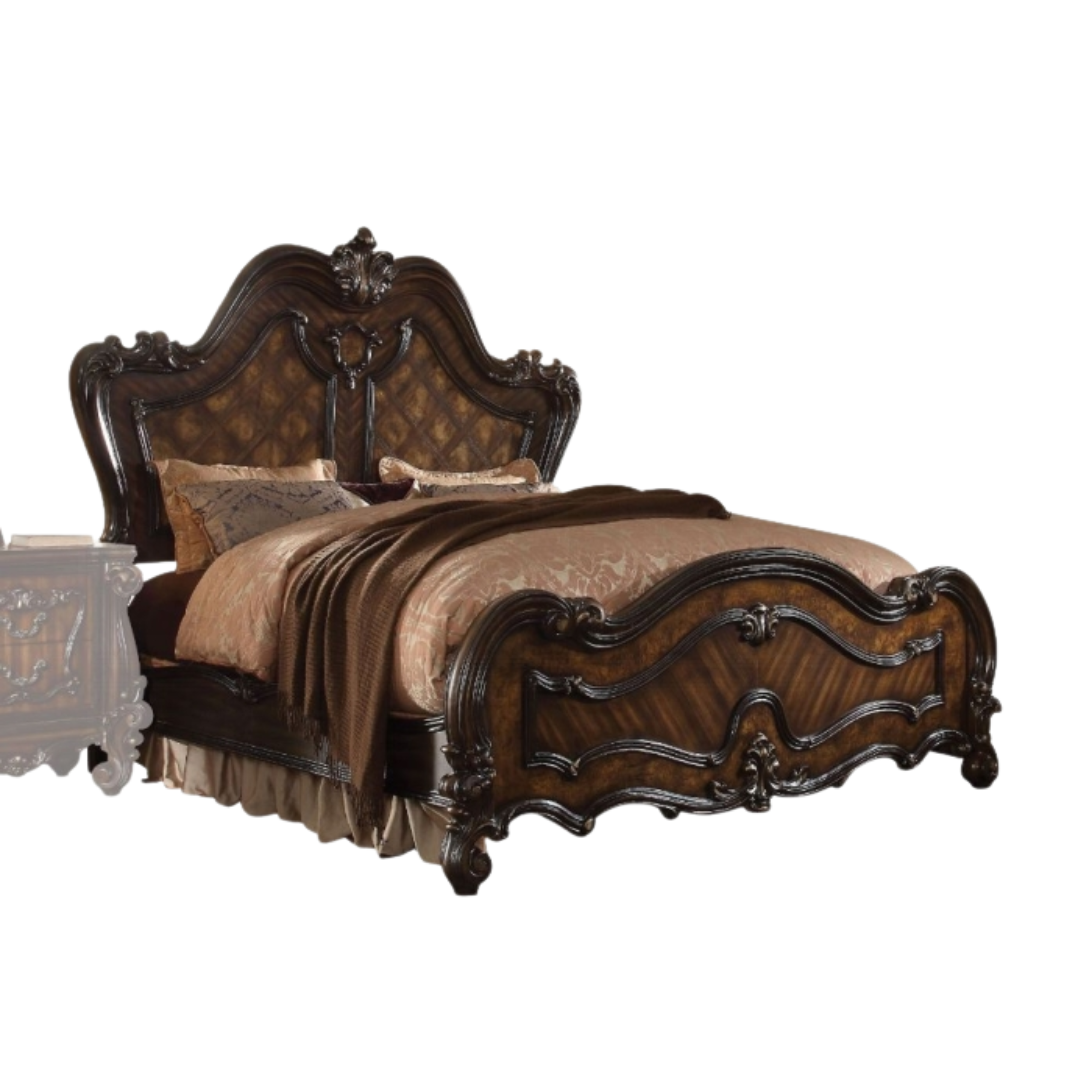 Versailles Eastern King Bed, Cherry Oak