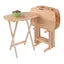 Lucca 5-pc Snack Table Set, Natural