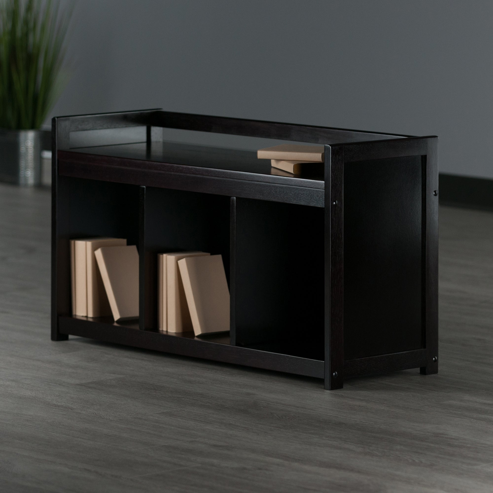 Addison Entryway Storage Bench, Espresso