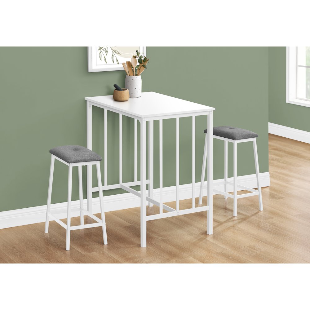 Kameron - Dining Set 3pcs Set Counter Height 36" Rectangular Small Kitchen