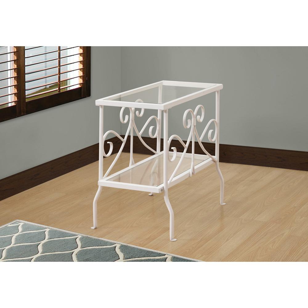 Ginaro - Accent Table Side End Nightstand Lamp Living Room Bedroom Clear