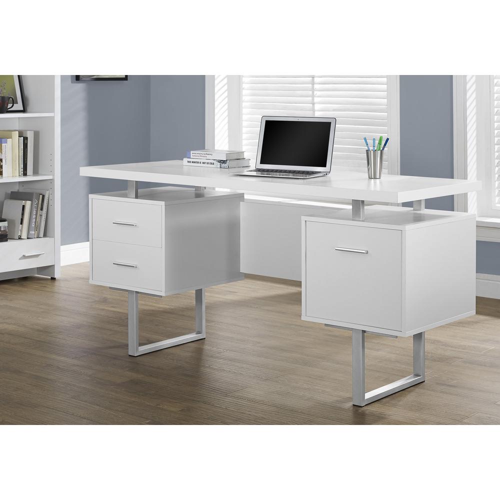 Alayna - Computer Desk Home Office Laptop Left Right Set-up Storage Drawers