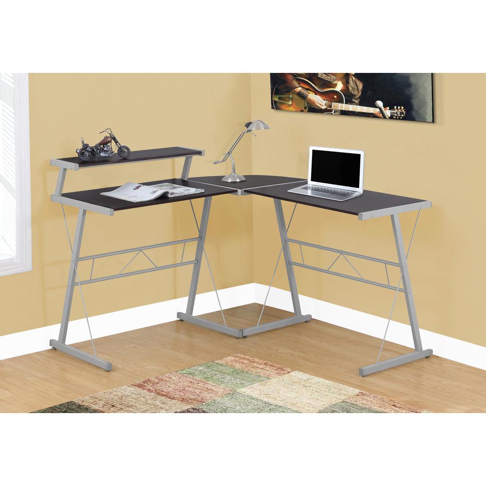 Samwell - Computer Desk Home Office Corner L Shape Work Laptop Brown
