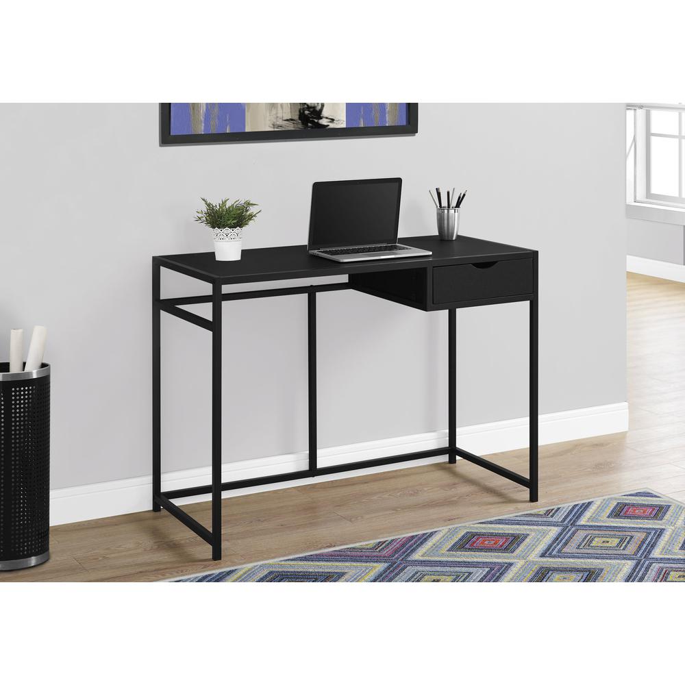 Idina - Computer Desk Home Office Laptop Storage Drawer 42"L Work Black