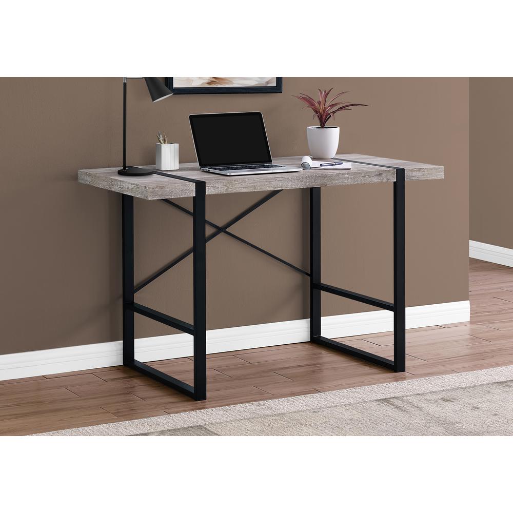 Fenton - Computer Desk Home Office Laptop 48"L Work Beige Laminate Black