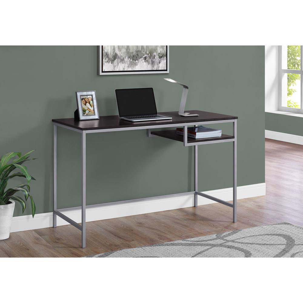 Glover - Computer Desk Home Office Laptop 48"L Work Brown Laminate Grey