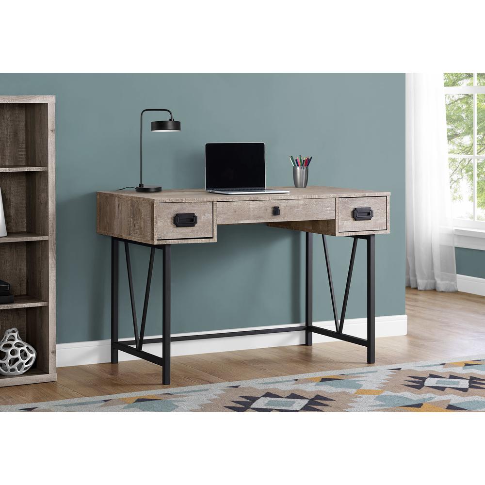Shiro - Computer Desk Home Office Laptop Storage Drawers 48"L Work Beige