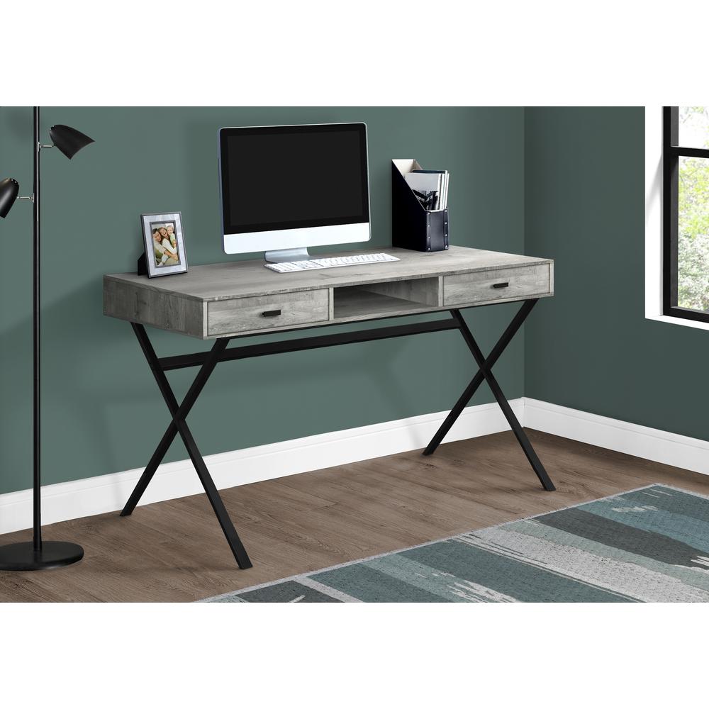 Euclid - Computer Desk Home Office Laptop Storage Drawers 48"L Work Grey