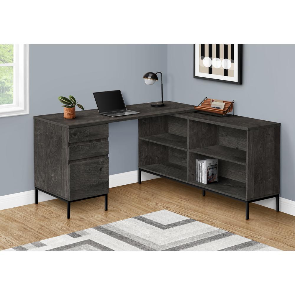 Barbon - Computer Desk Home Office Corner Storage Drawers 60"L L Shape
