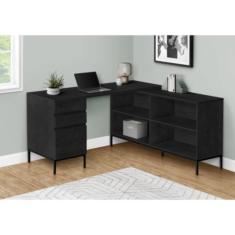 Dalston - Computer Desk Home Office Corner Storage Drawers 60"L L Shape