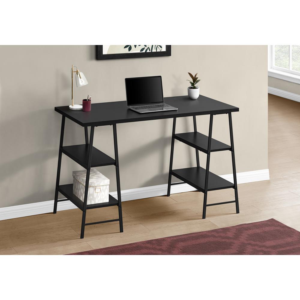 Osage - Computer Desk Home Office Laptop Storage Shelves 48"L Work Black