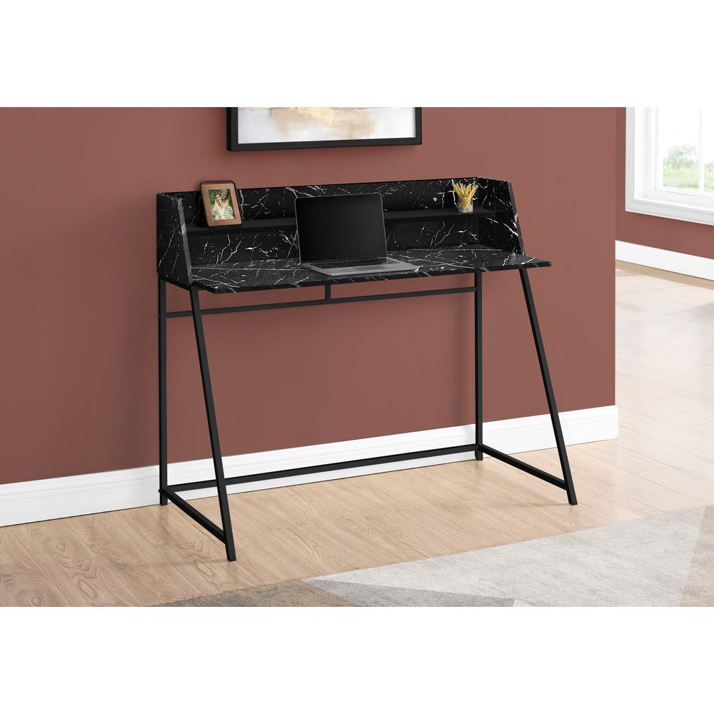 Gendry - Computer Desk Home Office Laptop Storage Shelves 48"L Work Black