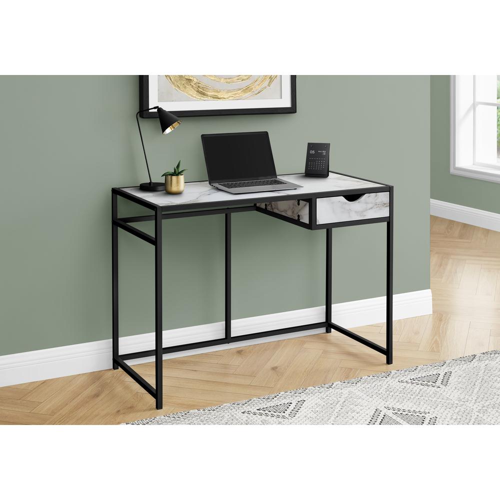 Iden - Computer Desk Home Office Laptop Storage Drawer 42"L Work White