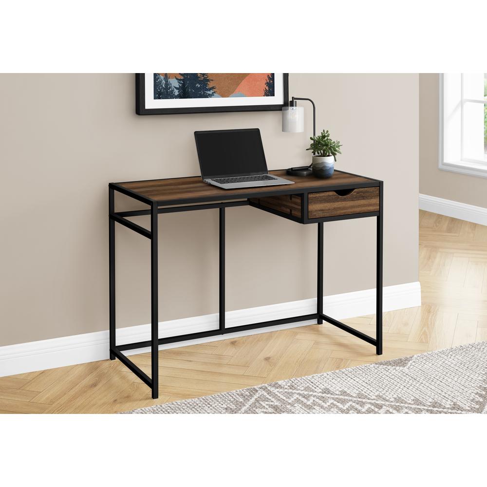 Landry - Computer Desk Home Office Laptop Storage Drawer 42"L Work Brown