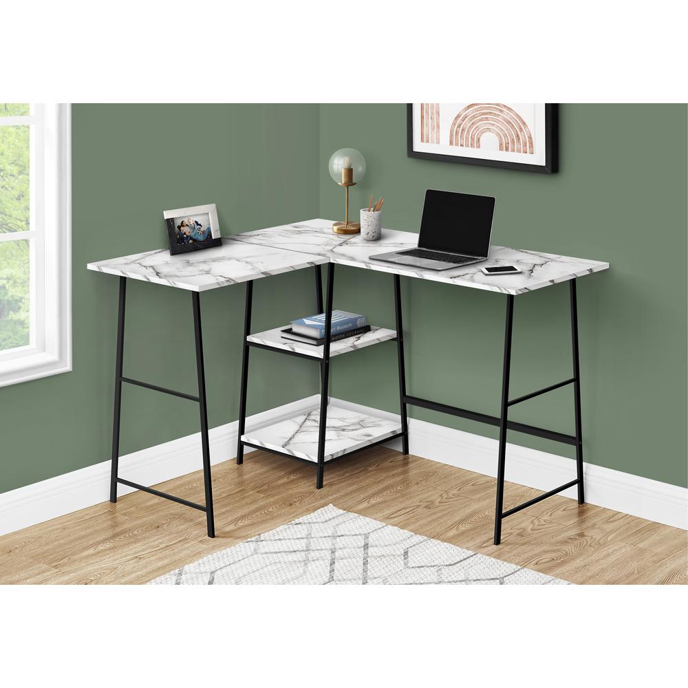 Hallie - Computer Desk Home Office Corner Storage Shelves 48"L L Shape