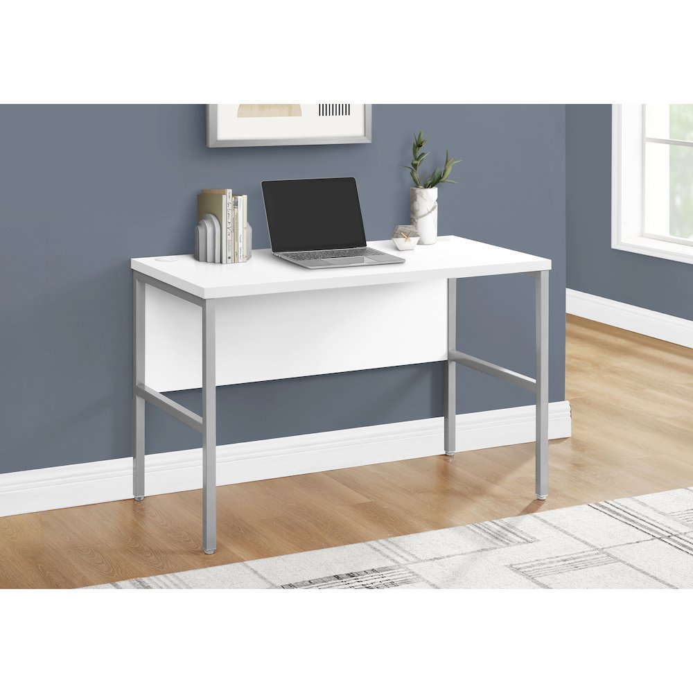 Genna - Computer Desk 48"L Work Home Office Commercial Grade White Laminate