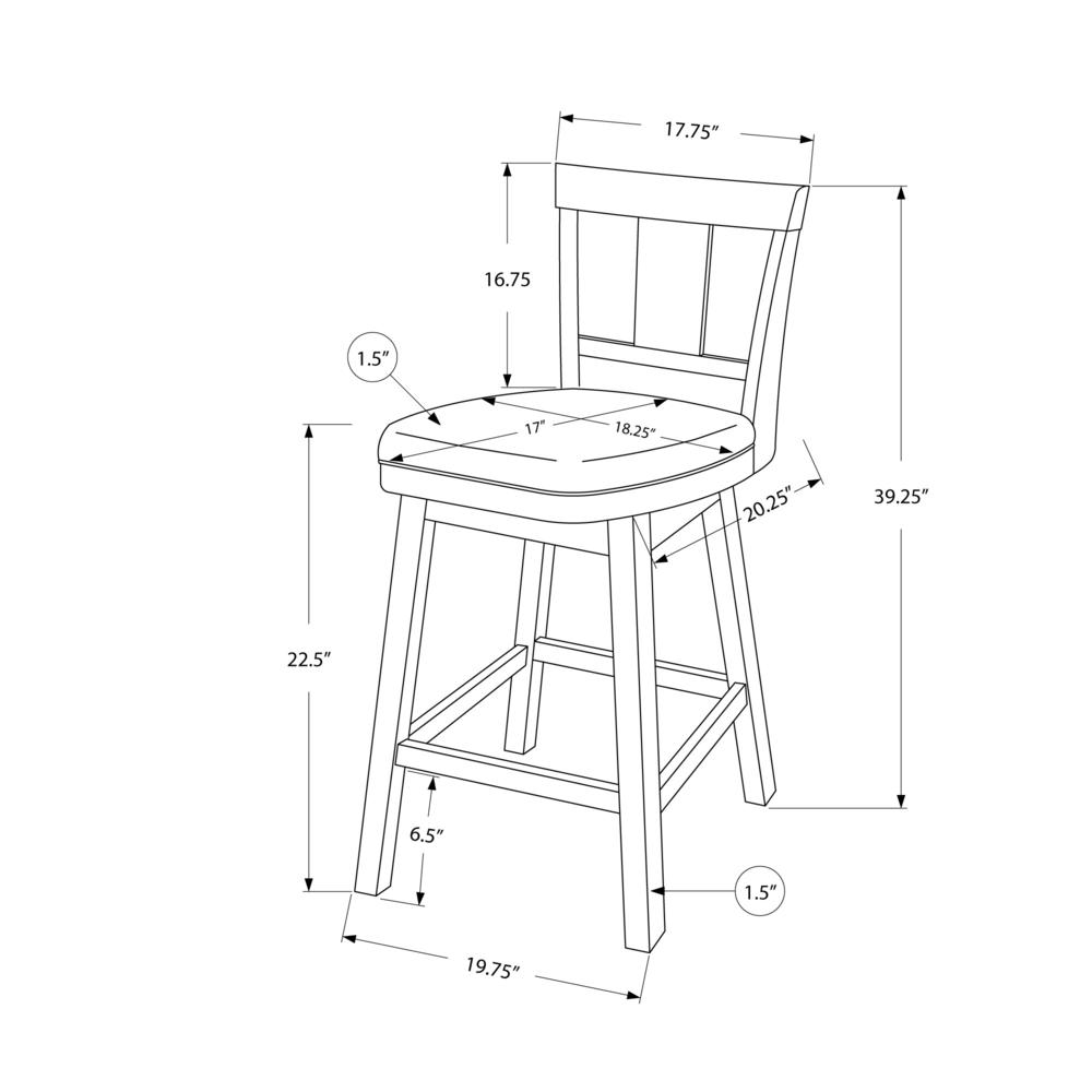 Galaxy - Bar Stool Set Of 2 Swivel Counter Height Kitchen White