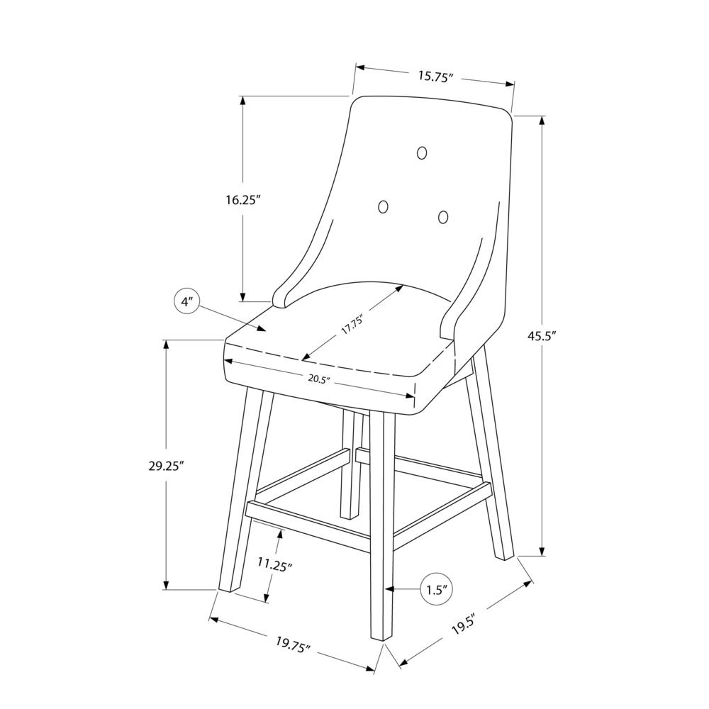 Aubenton - Bar Stool Set Of 2 Swivel Bar Height White Wood