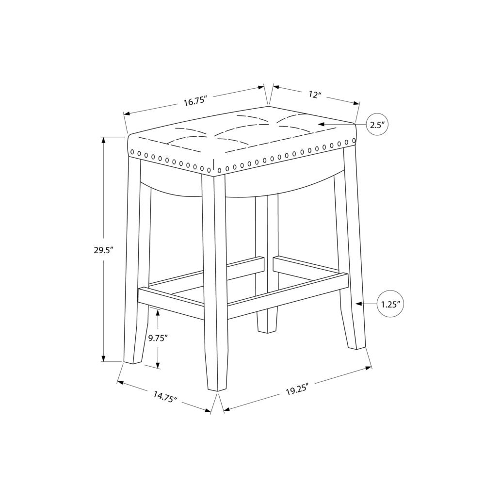 Berwick - Bar Stool Set Of 2 Bar Height Saddle Seat White
