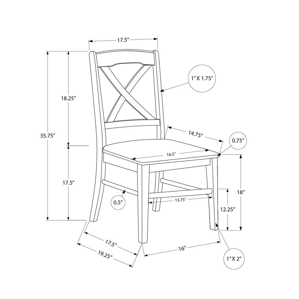 Roberto - Dining Chair Set Of 2 Side Kitchen Dining Room Oak