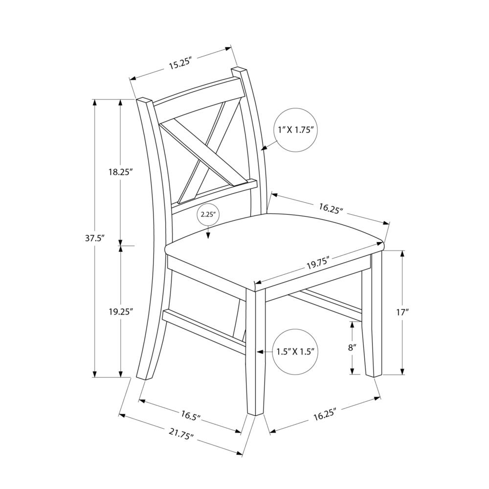 Dabney - Dining Chair 37" Height Set Of 2 Dining Room Kitchen