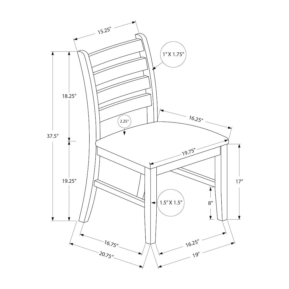 Anita - Dining Chair 38" Height Dining Room Kitchen Set Of 2