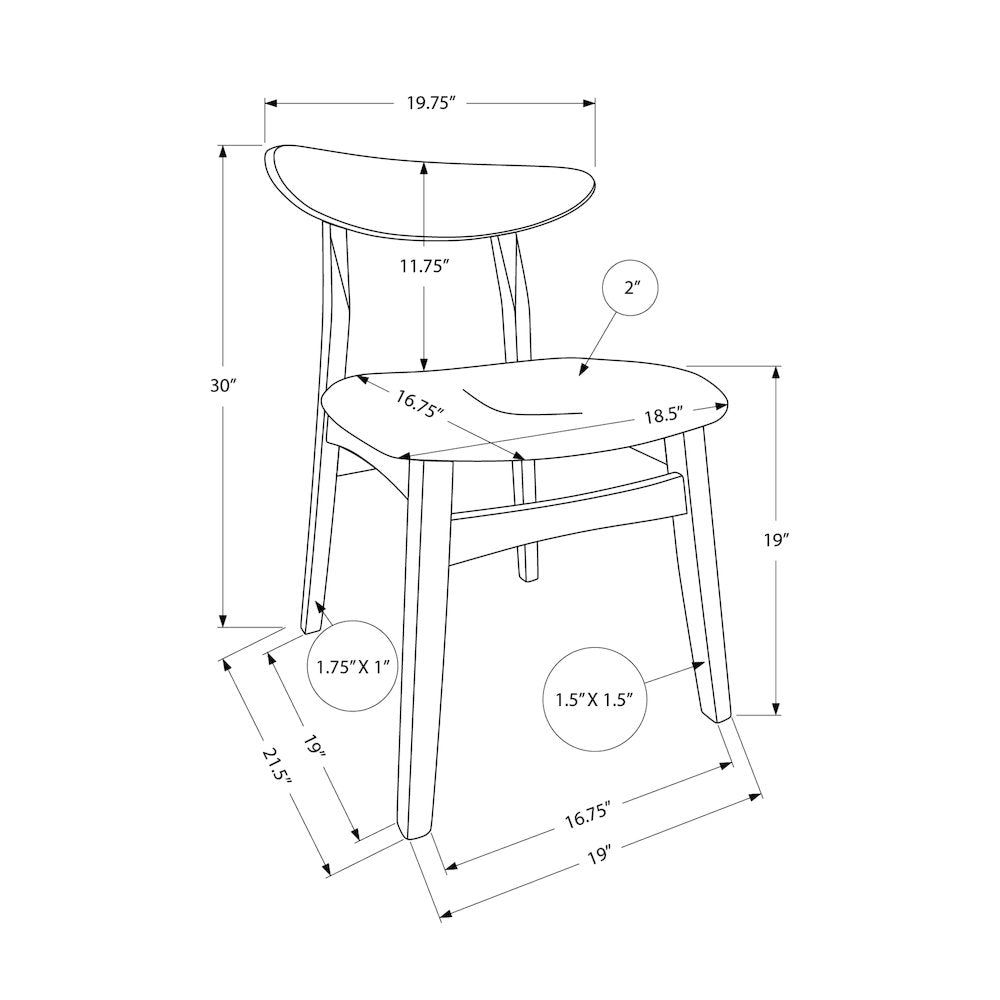Paris - Dining Chair 30" Height Set Of 2 Side Upholstered Kitchen