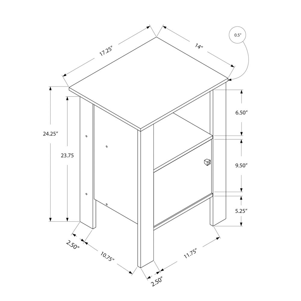 Nembus - Accent Table Side End Nightstand Lamp Storage Living Room Bedroom