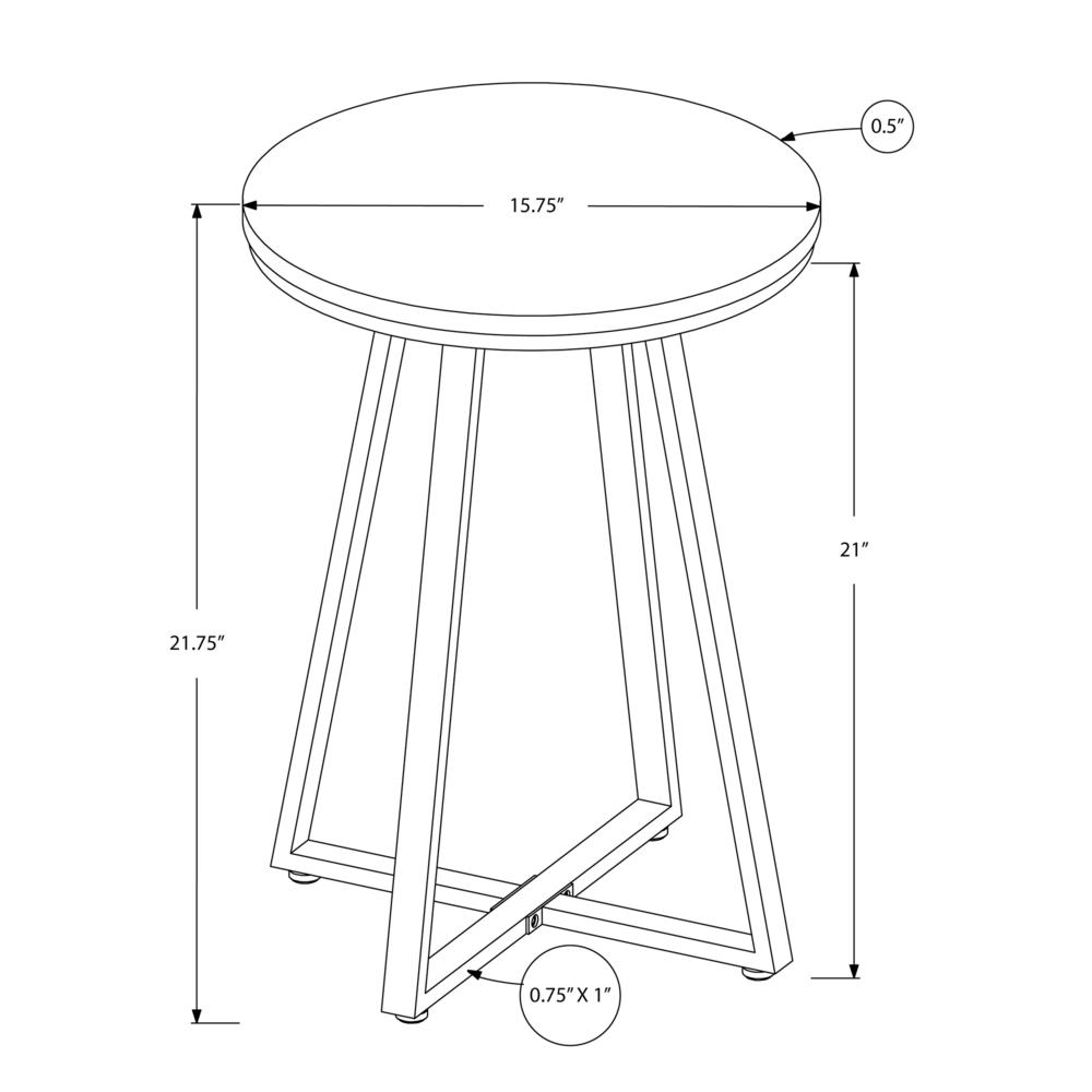 Manica - Accent Table Side Round End Nightstand Lamp Living Room Bedroom