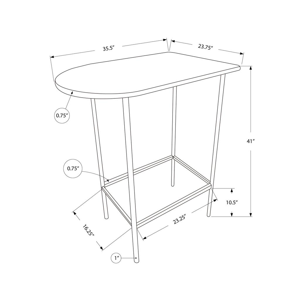 Destino - Home Bar Bar Table Bar Height Pub 36" Rectangular Small