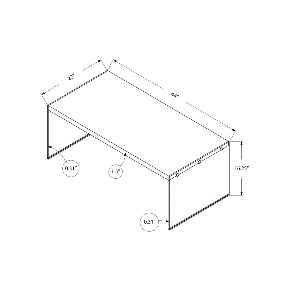 Leyton - Coffee Table Accent Cocktail Rectangular Living Room 44"L Grey Laminate