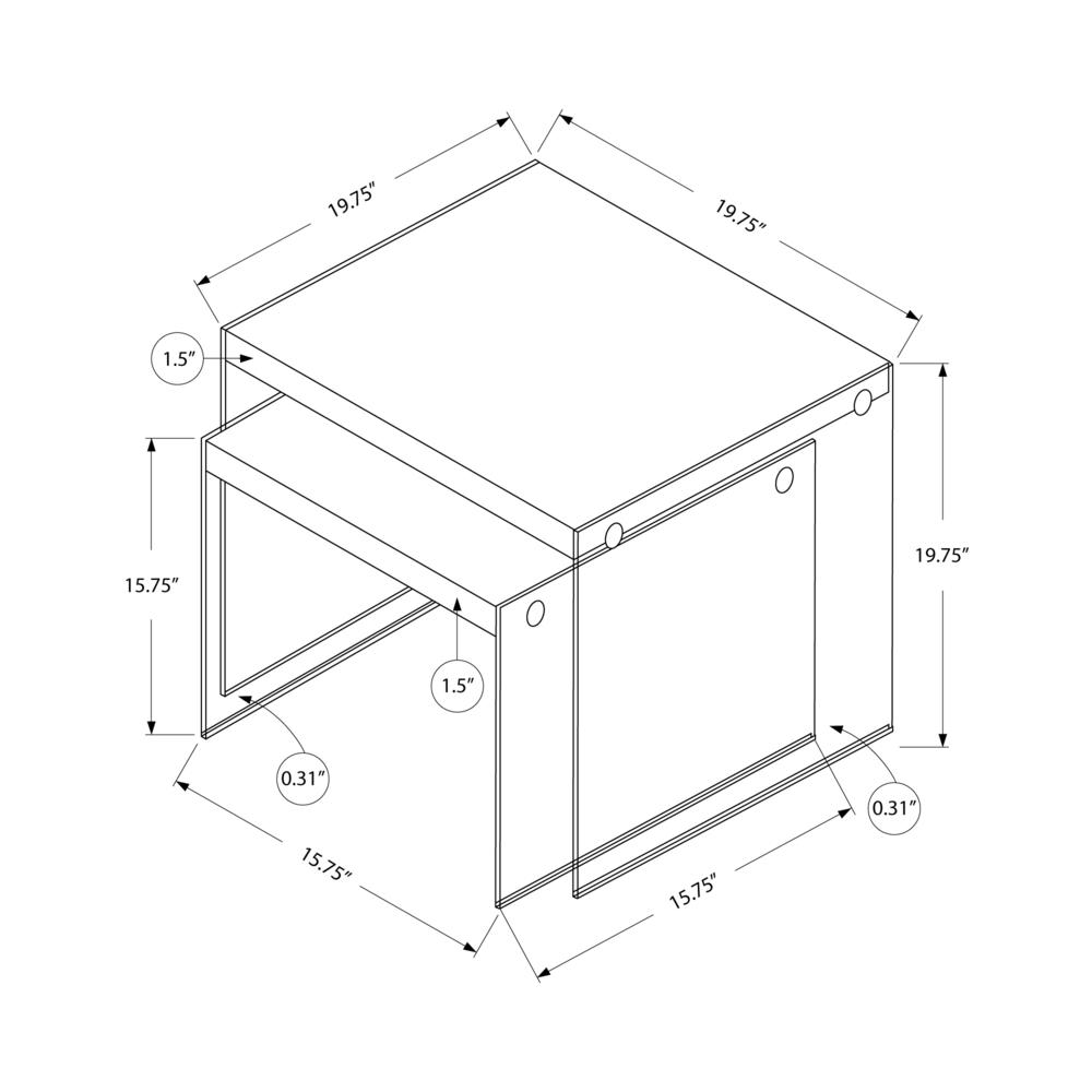Roxy - Nesting Table Set Of 2 Side End Accent Living Room