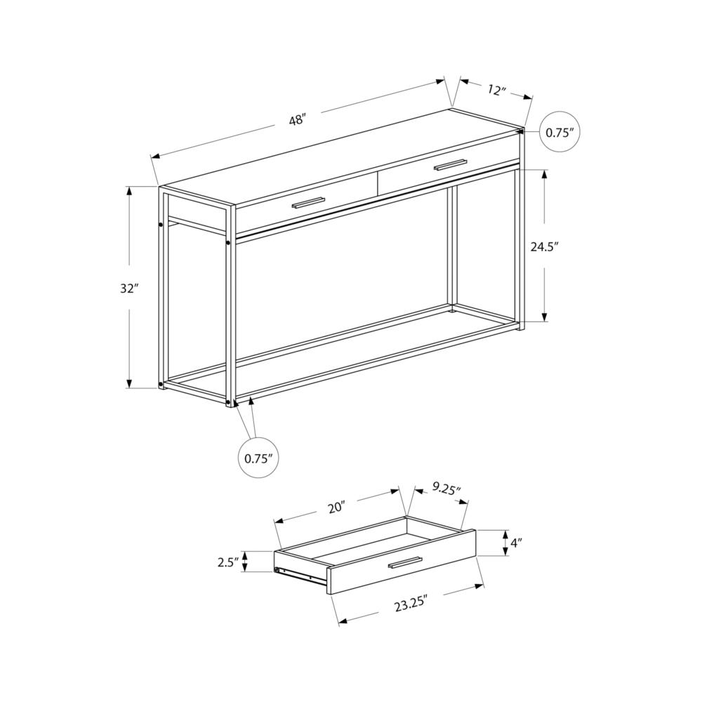 Mathias - Accent Table Console Entryway Narrow Sofa Storage Drawer Living Room