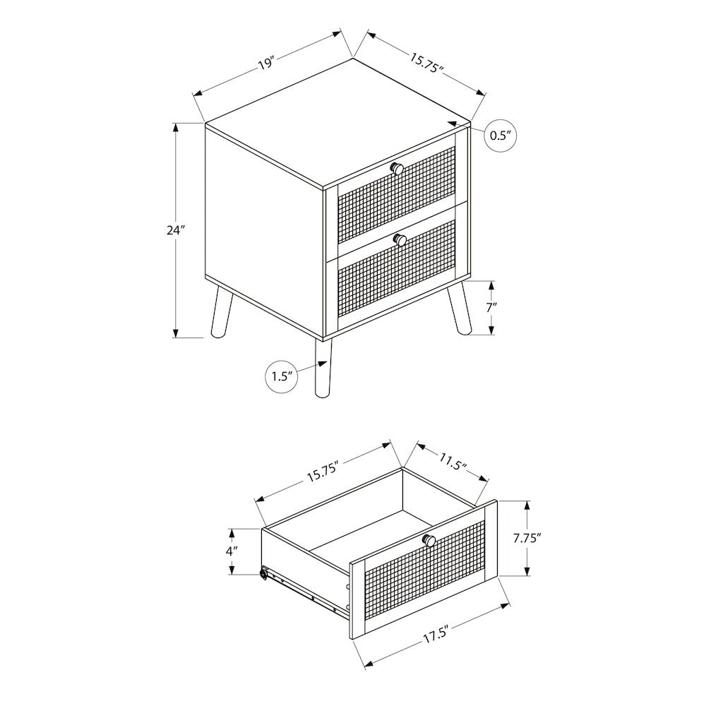 Brady - Accent Table Side Table End Bedroom Living Room Nightstand Storage