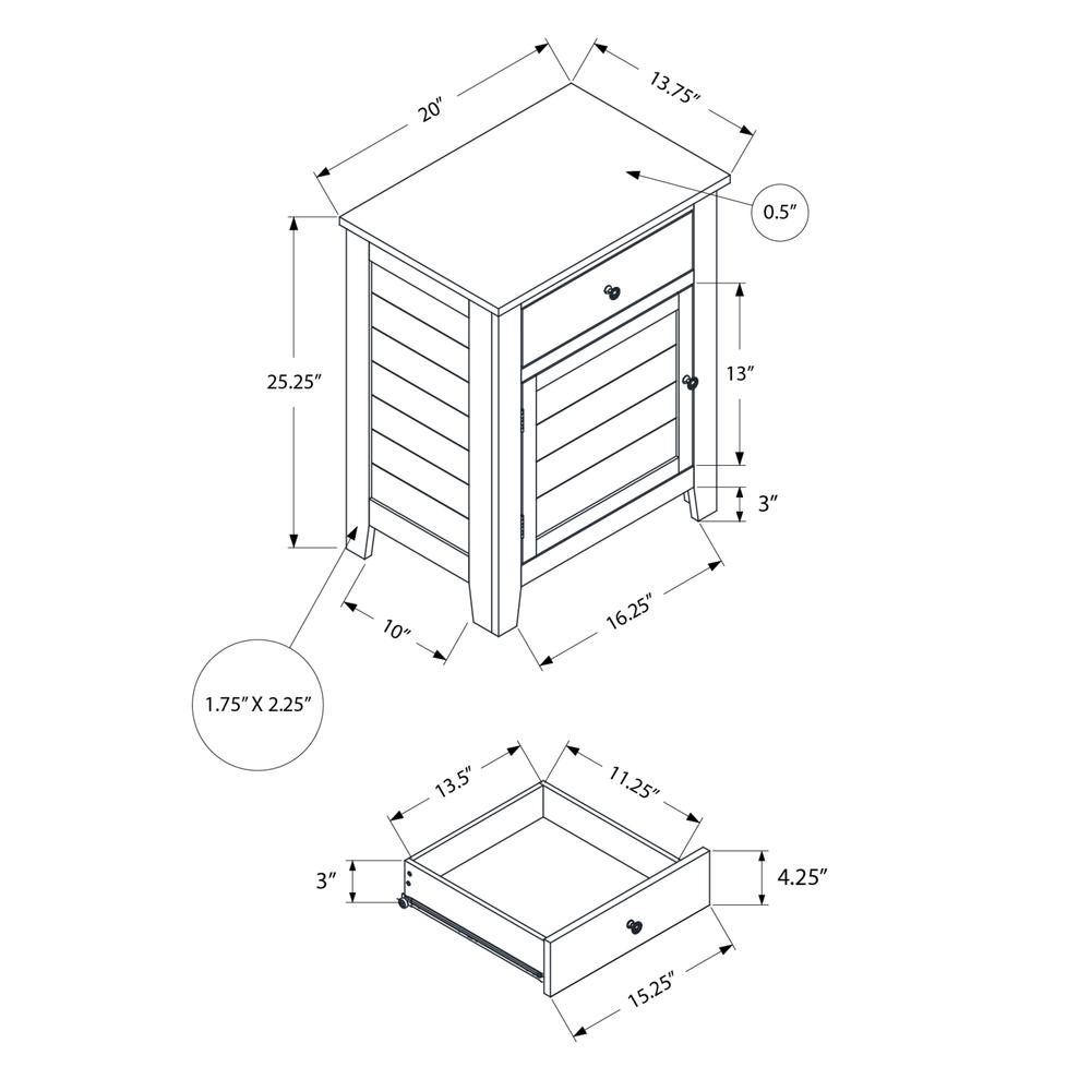 Mariana - Accent Table Nightstand Storage Drawer End Side Table Bedroom Lamp